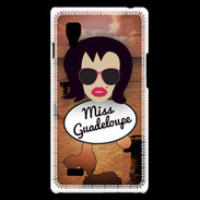 Coque LG Optimus L9 Miss Guadeloupe Brune