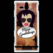 Coque Sony Xperia U Miss Guadeloupe Brune