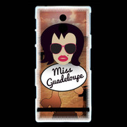 Coque Sony Xperia P Miss Guadeloupe Brune