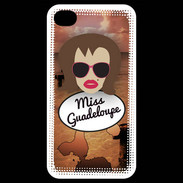 Coque iPhone 4 / iPhone 4S Miss Guadeloupe Chatain