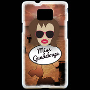 Coque Samsung Galaxy S2 Miss Guadeloupe Chatain