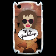 Coque Blackberry 8520 Miss Guadeloupe Chatain