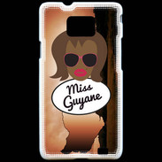 Coque Samsung Galaxy S2 Miss Guyane Black