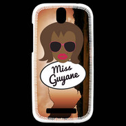 Coque HTC One SV Miss Guyane Black