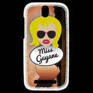 Coque HTC One SV Miss Guyane Blonde