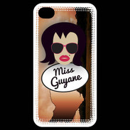 Coque iPhone 4 / iPhone 4S Miss Guyane Brune