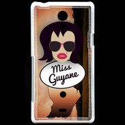 Coque Sony Xperia T Miss Guyane Brune
