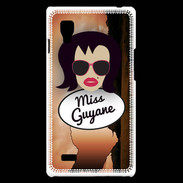 Coque LG Optimus L9 Miss Guyane Brune