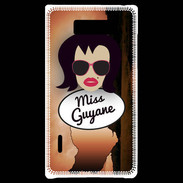 Coque LG Optimus L7 Miss Guyane Brune