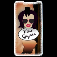 Coque LG P990 Miss Guyane Brune