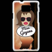 Coque Samsung Galaxy S2 Miss Guyane Chatain