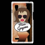 Coque LG Optimus L9 Miss Guyane Chatain