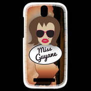 Coque HTC One SV Miss Guyane Chatain