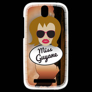 Coque HTC One SV Miss Guyane Rousse