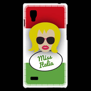 Coque LG Optimus L9 Miss Italie Blonde