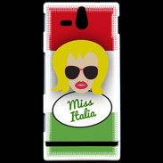 Coque Sony Xperia U Miss Italie Blonde