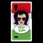 Coque LG Optimus L9 Miss Italie Brune