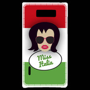 Coque LG Optimus L7 Miss Italie Brune