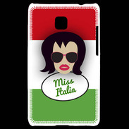 Coque LG Optimus L3 II Miss Italie Brune