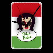 Grande pendule murale Miss Italie Brune