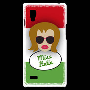 Coque LG Optimus L9 Miss Italie Rousse