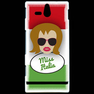 Coque Sony Xperia U Miss Italie Rousse