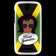 Coque HTC One SV Miss Jamaica Black