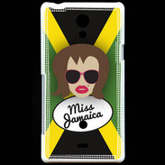 Coque Sony Xperia T Miss Jamaica Chatain