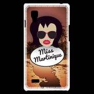 Coque LG Optimus L9 Miss Martinique Brune