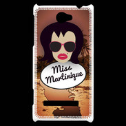 Coque HTC Windows Phone 8S Miss Martinique Brune