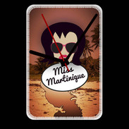 Grande pendule murale Miss Martinique Brune