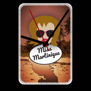 Grande pendule murale Miss Martinique Rousse
