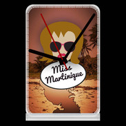 Pendule de bureau Miss Martinique Rousse