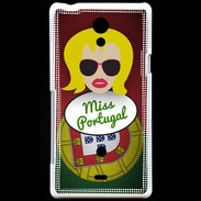 Coque Sony Xperia T Miss Portugal Blonde