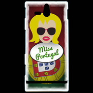 Coque Sony Xperia U Miss Portugal Blonde