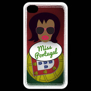 Coque iPhone 4 / iPhone 4S Miss Portugal Black