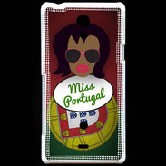 Coque Sony Xperia T Miss Portugal Black