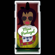 Coque Sony Xperia U Miss Portugal Black
