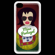 Coque iPhone 4 / iPhone 4S Miss Portugal Brune