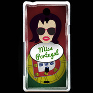Coque Sony Xperia T Miss Portugal Brune