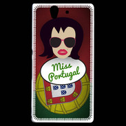 Coque Sony Xperia Z Miss Portugal Brune