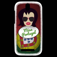 Coque HTC One SV Miss Portugal Brune