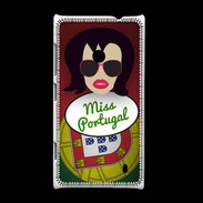 Coque Nokia Lumia 520 Miss Portugal Brune
