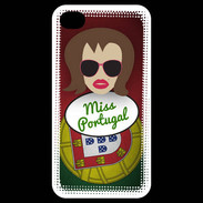 Coque iPhone 4 / iPhone 4S Miss Portugal Chatain