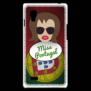 Coque LG Optimus L9 Miss Portugal Chatain