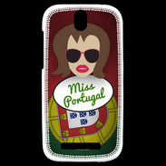 Coque HTC One SV Miss Portugal Chatain
