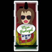 Coque Sony Xperia U Miss Portugal Chatain