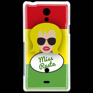 Coque Sony Xperia T Miss Rasta Blonde
