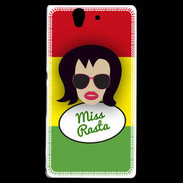 Coque Sony Xperia Z Miss Rasta Brune