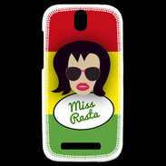 Coque HTC One SV Miss Rasta Brune